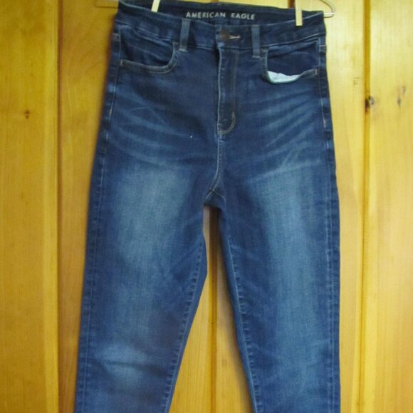 american Eagle Skinny Jeans sz 28 waist Comfy Blue Jeans Denim Blue Jeans 28x27 - Picture 1 of 6